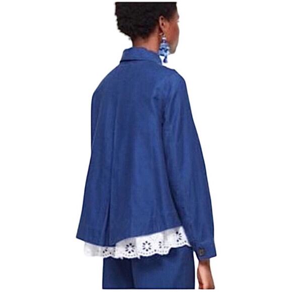 Kate Spade Broome Street Surplus Cotton Jacket Navigator Blue Medium NWOT - Picture 2 of 9